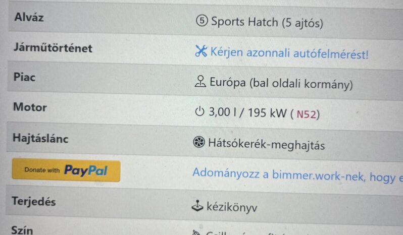 BMW 130i M-Sportcsomag full